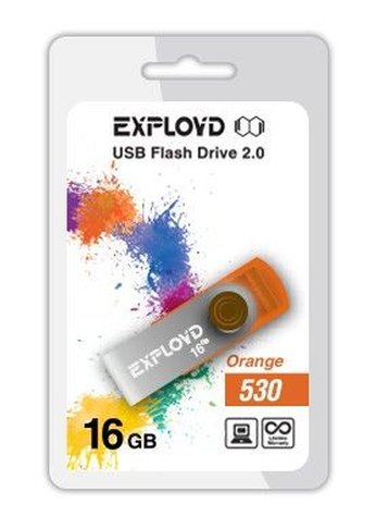 Флеш диск 16GB Exployd 530 оранжевый (EX0530-O)