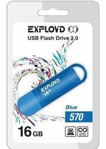 Флеш диск 16GB Exployd 570 синий (EX--570-Blue)