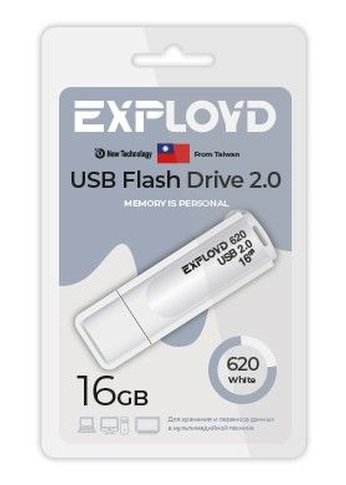 Флеш диск 16GB Exployd EX-16GB-620-White