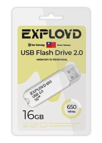 Флеш диск 16GB Exployd EX-16GB-650-White