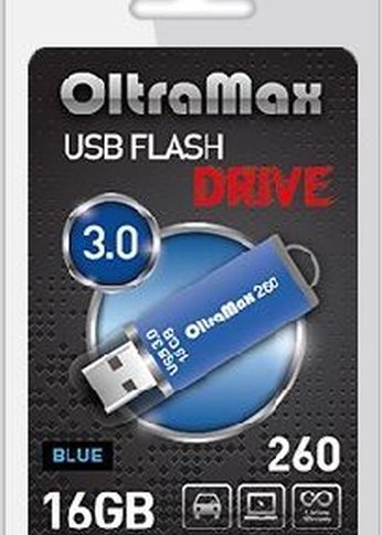 Флеш диск 16GB OLTRAMAX OM-16GB-260-Blue 3.0 синий