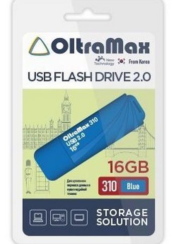 Флеш диск 16GB Oltramax OM-16GB-310-Blue