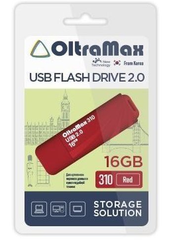 Флеш диск 16GB Oltramax OM-16GB-310-Red