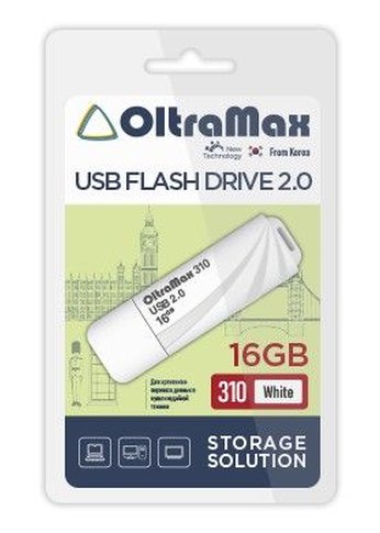 Флеш диск 16GB Oltramax OM-16GB-310-White