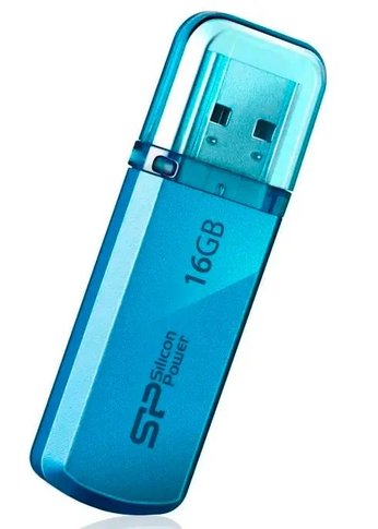 Флеш диск 16Gb Silicon Power 16Gb Helios 101 SP016GBUF2101V1B USB2.0 синий