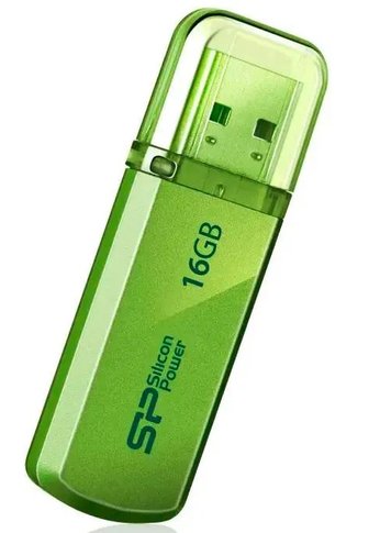 Флеш диск 16Gb Silicon Power 16Gb Helios 101 SP016GBUF2101V1N USB2.0 зеленый