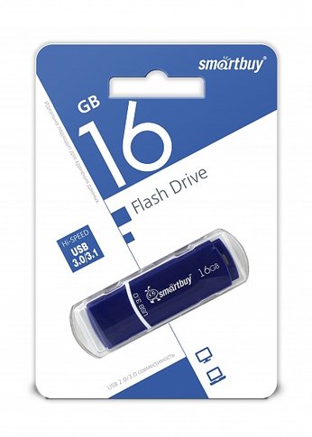 Флеш диск 16Gb Smartbuy Crown SB16GBCRW-BL USB3.0 синий