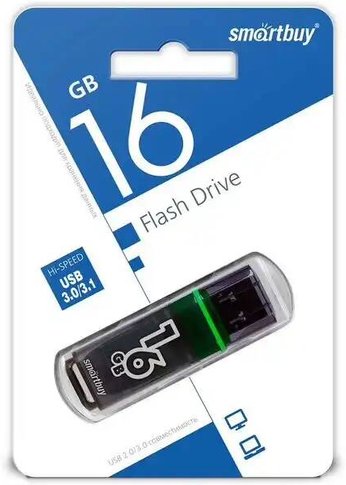 Флеш диск 16Gb Smartbuy Glossy SB16GBGS-DG USB3.0 темно-серый