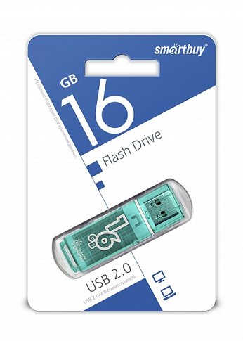 Флеш диск 16Gb Smartbuy Glossy SB16GBGS-G USB2.0 зеленый