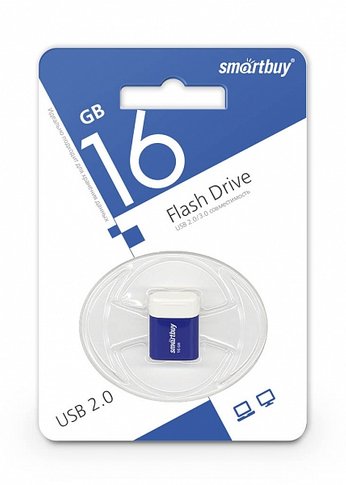 Флеш диск 16Gb Smartbuy Lara SB16GbLARA-B USB2.0 синий