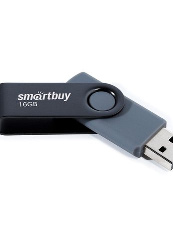 Флеш диск 16GB Smartbuy (SB016GB2TWK) UFD 2.0 016GB Twist Black черный