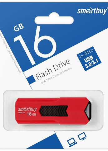 Флеш диск 16Gb Smartbuy Stream SB16GBST-R3 USB3.0 красный