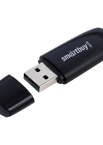 Флеш диск 16GB Smartbuy USB Drive Scout Black (SB02SCK)