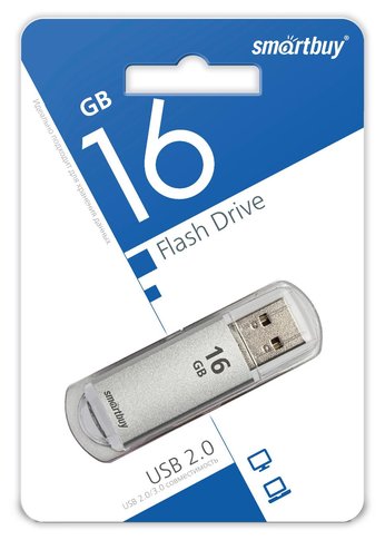 Флеш диск 16Gb Smartbuy V-Cut SB16GBVC-SUSB2.0 серебристый