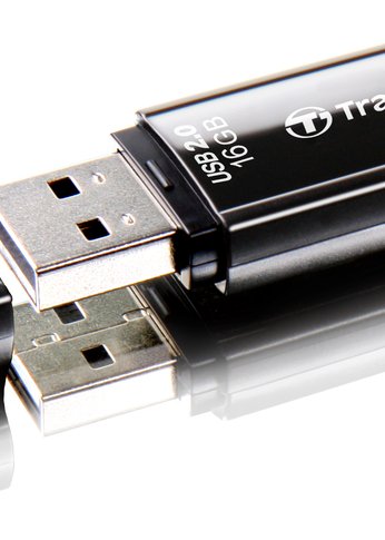 Флеш диск 16Gb Transcend Jetflash 350 TS16GJF350 USB2.0 черный