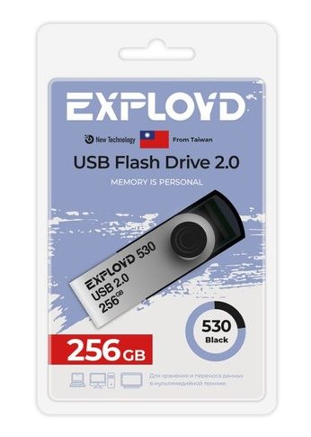 Флеш диск 256GB Exployd 530 Black 2.0 (EX--530-Black)