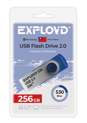 Флеш диск 256GB Exployd 530 Blue 2.0 (EX--530-Blue)