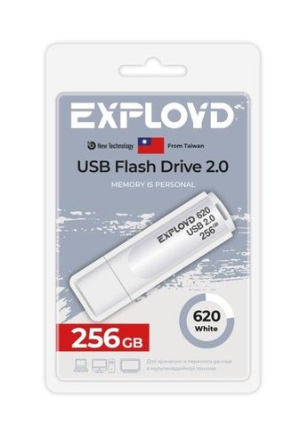 Флеш диск 256GB Exployd 620 White 2.0 (EX--620-White)