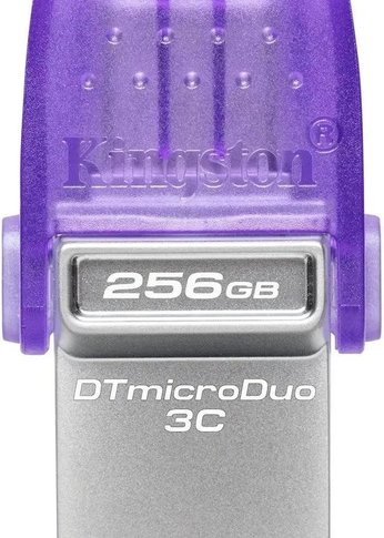 Флеш диск 256Gb Kingston DataTraveler microDuo 3C DTDUO3CG3/256GB USB3.0 фиолетовый