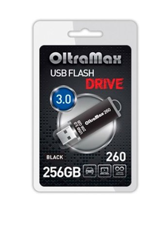 Флеш диск 256GB Oltramax 256GB 260 Black 3.0 (OM-256GB-260-Black)