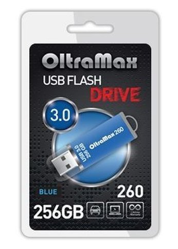 Флеш диск 256GB Oltramax 256GB 260 Blue 3.0 (OM-256GB-260-Blue)