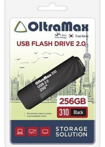 Флеш диск 256GB Oltramax 256GB 310 Black 2.0 (OM-256GB-310-Black)