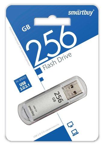 Флеш диск 256Gb Smartbuy V-Cut SB256GBVC-S3 USB2.0 серебристый