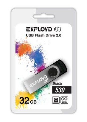 Флеш диск 32GB Exployd 530 черный (EX0530-B)