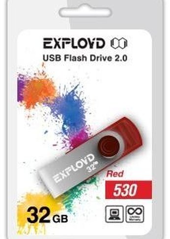 Флеш диск 32GB Exployd 530 красный (EX0530-R)