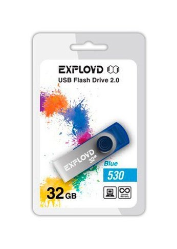 Флеш диск 32GB Exployd 530 синий (EX0530-Bl)