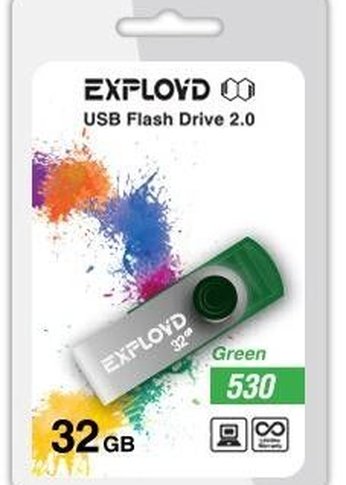 Флеш диск 32GB Exployd 530 зеленый (EX0530-G)