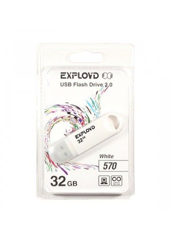 Флеш диск 32GB Exployd 570 белый (EX--570-White)