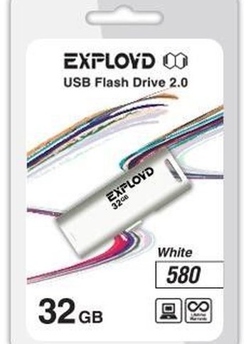 Флеш диск 32GB Exployd 580 белый (EX--580-White)