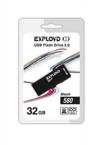 Флеш диск 32GB Exployd 580 черный (EX--580-Black)