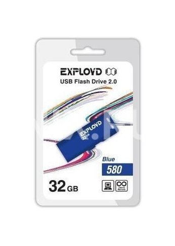 Флеш диск 32GB Exployd 580 синий (EX--580-Blue)