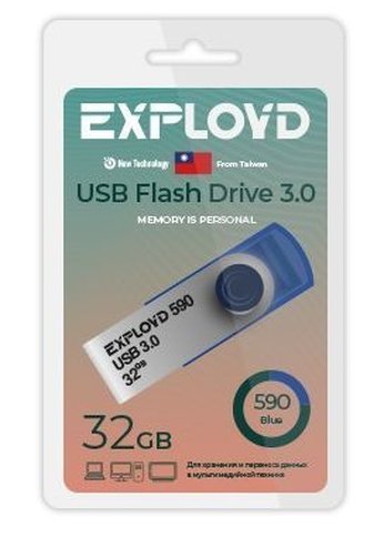 Флеш диск 32GB Exployd EX-32GB-590-Blue USB 3.0