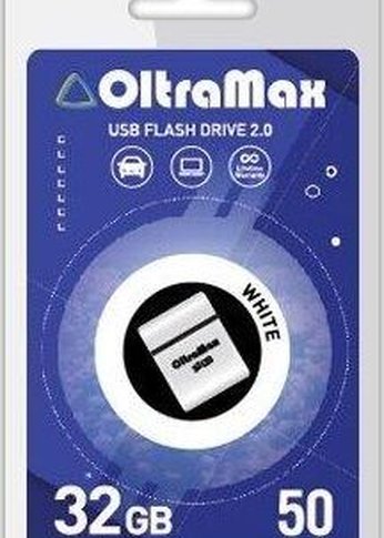 Флеш диск 32GB OLTRAMAX 50 белый [OM032GB-mini-50-W]