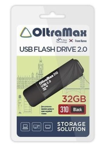 Флеш диск 32GB Oltramax OM-32GB-310-Black