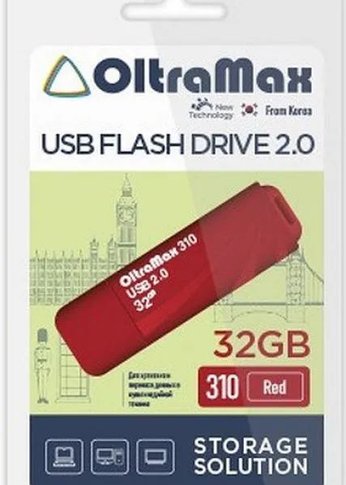 Флеш диск 32GB Oltramax OM-32GB-310-Red