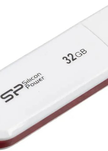 Флеш диск 32Gb Silicon Power 32Gb LuxMini 320 SP032GBUF2320V1W USB2.0 белый