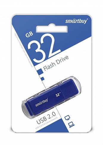 Флеш диск 32Gb Smartbuy Dock SB32GBDK-B USB2.0 синий