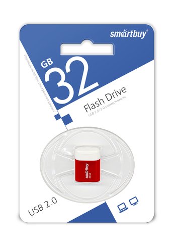 Флеш диск 32Gb Smartbuy Lara SB32GBLARA-R USB2.0 красный