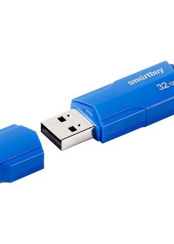 Флеш диск 32GB Smartbuy (SB32GBCLU-BU) UFD 2.0 032GB CLUE Blue