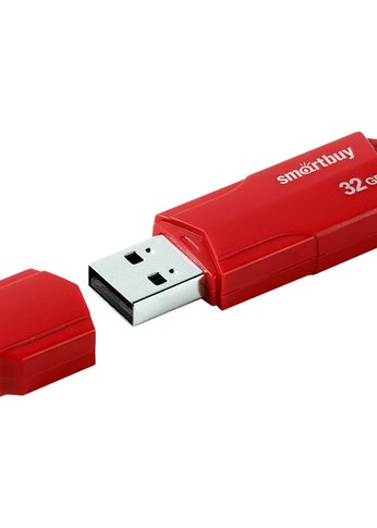 Флеш диск 32GB Smartbuy (SB32GBCLU-R) UFD 2.0 032GB CLUE Red