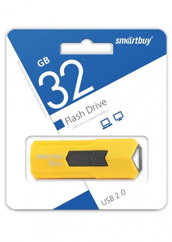 Флеш диск 32Gb Smartbuy Stream SB32GBST-Y USB2.0 желтый