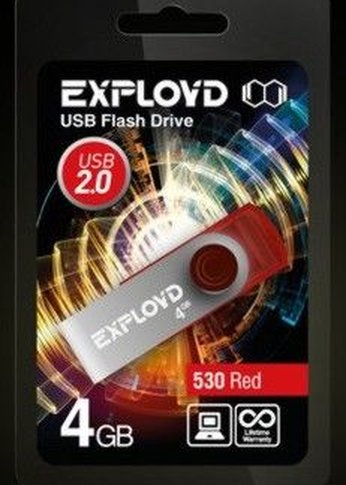 Флеш диск 4GB Exployd 530 красный (EX00530-R)