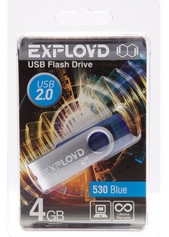 Флеш диск 4GB Exployd 530 синий (EX00530-Bl)