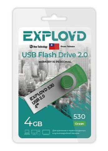 Флеш диск 4GB Exployd 530 зеленый (EX00530-G)