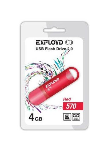 Флеш диск 4GB Exployd 570 красный (EX--570-Red)