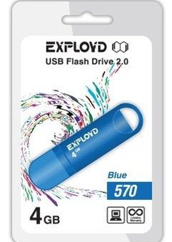 Флеш диск 4GB Exployd 570 синий (EX--570-Blue)